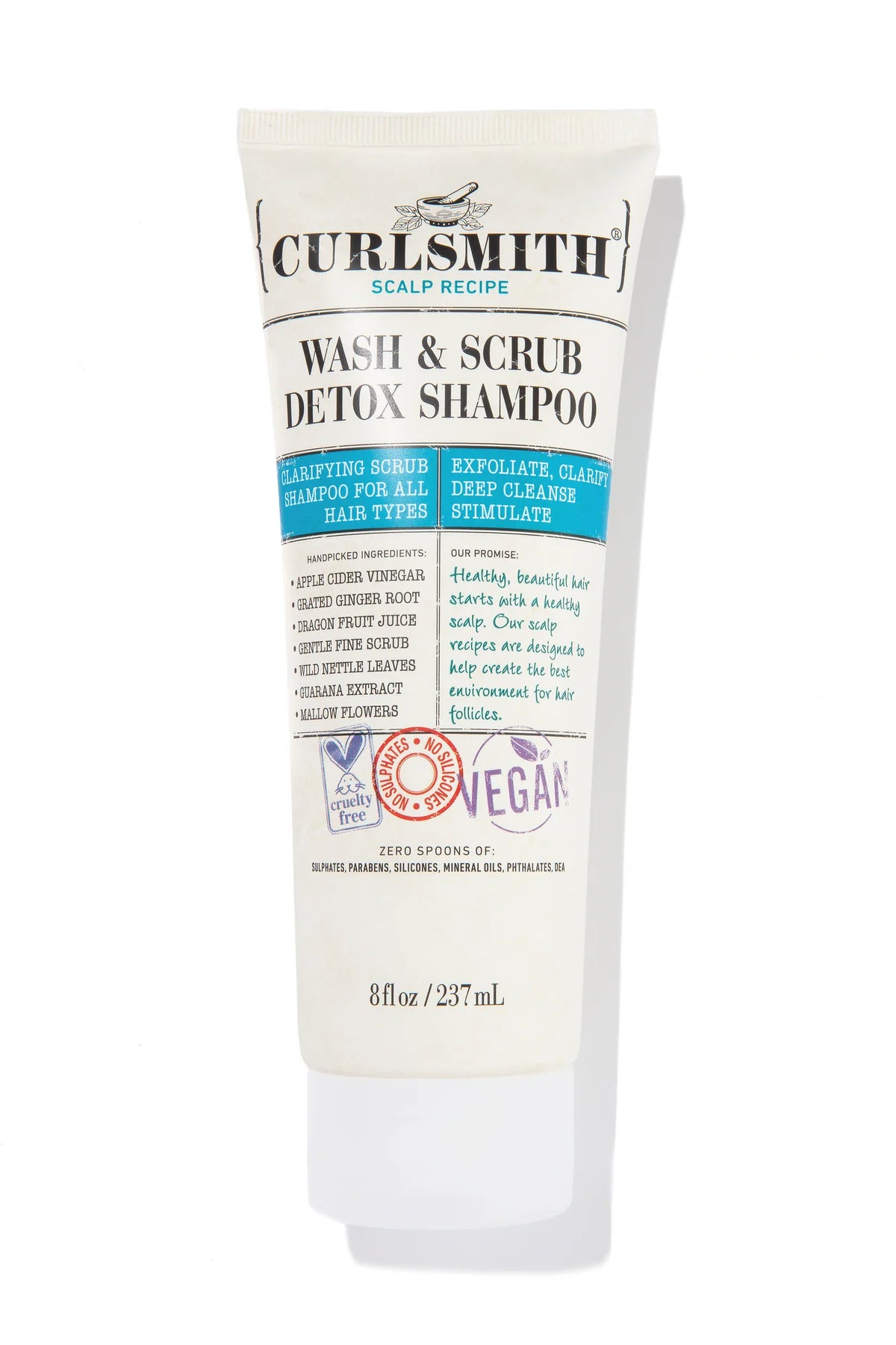 Curlsmith Wash & Scrub Detox Pro-Biotic Clarifying shampoo Curlsmith