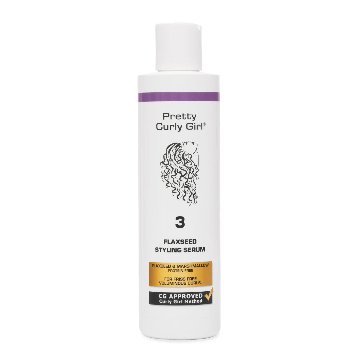 Pretty Curly Girl Flaxseed Styling Serum voor pluisvrije, volumineuze krullen. CG approved haarserum met lijnzaad en marshmallow extract.