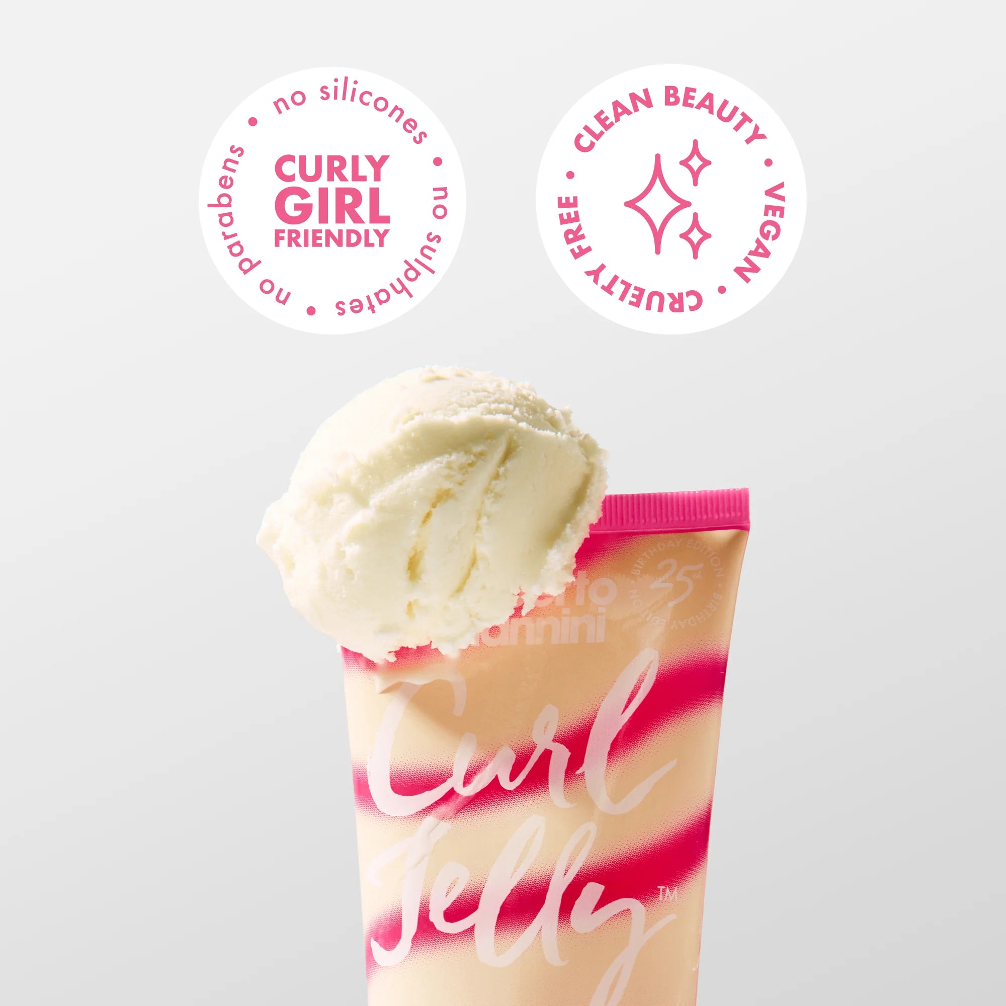 Limited edition Curl Jelly Vanilla Gelato van Umberto Giannini met CG-vriendelijke, vegan en cruelty-free formule zonder siliconen of parabenen.