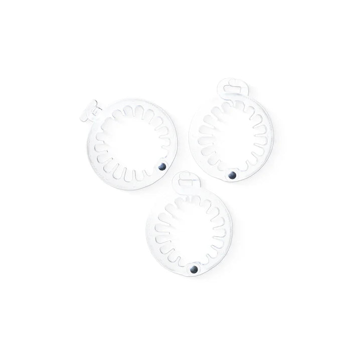 Transparante PuffCuff mini haarklemmen, 3 stuks, geschikt voor jongeren en volwassenen met licht krullend haar, CG-product.