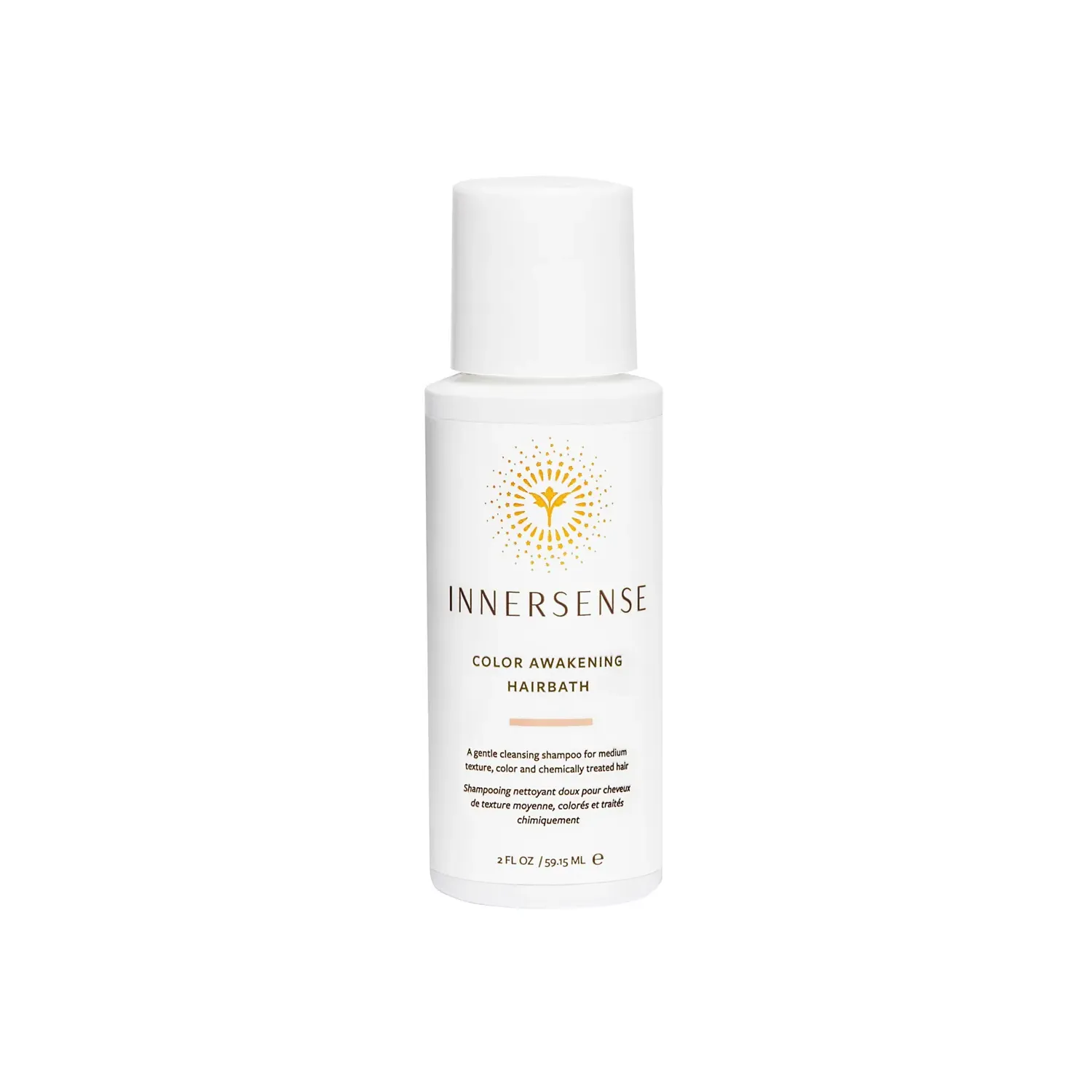 Innersense - Color Awakening Hairbath shampoo in reisformaat van 59 ml, zachte reiniging voor behoud van kleur en volume.