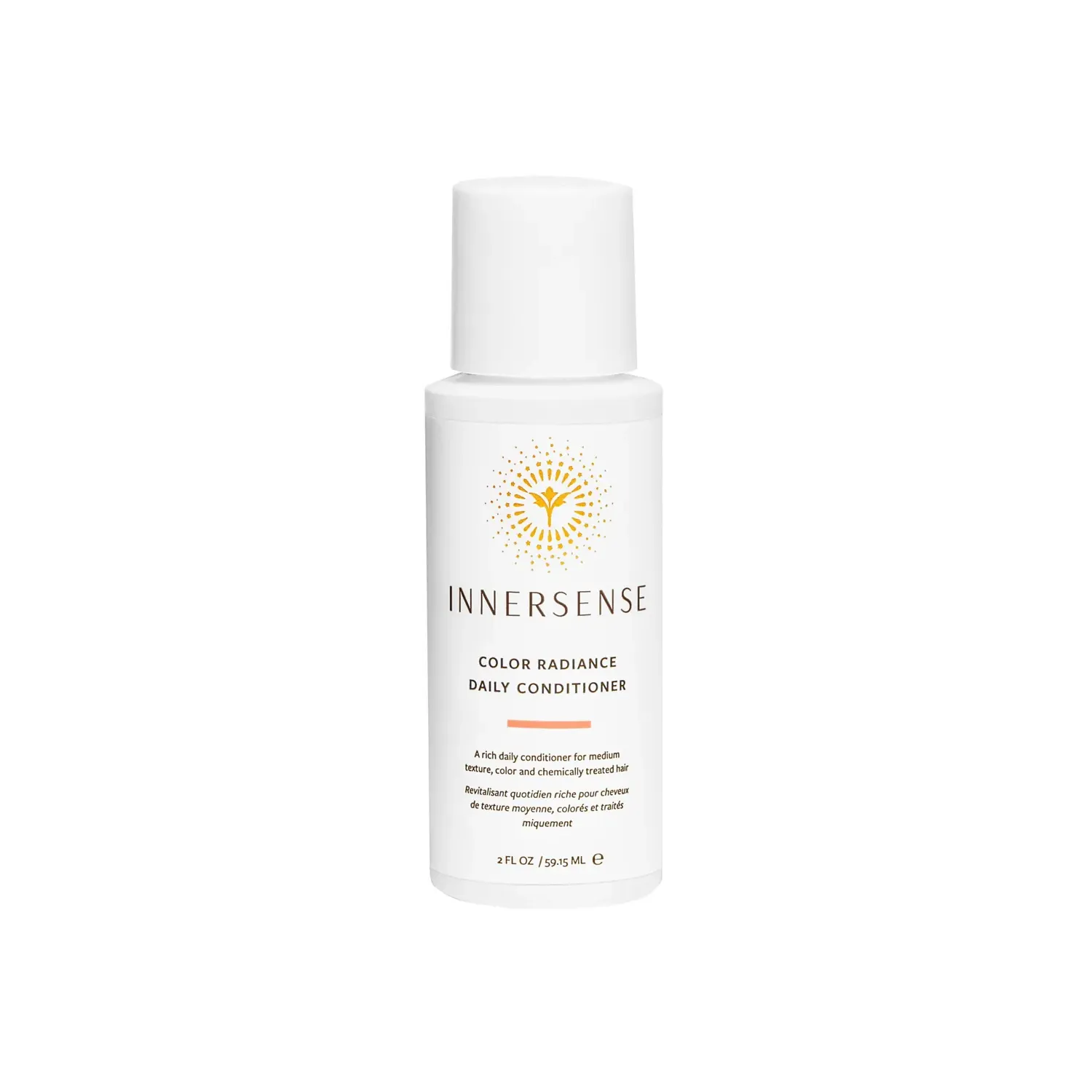 Innersense - Color Radiance Conditioner in reisformaat van 59 ml, geschikt voor gekleurd en gekruld haar. Versterkt en voedt zonder te verzwaren.
