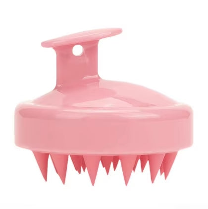 Roze CG Producten Silicone Hair and Scalp Massager met stevige siliconen punten voor effectieve hoofdhuidmassage en stimulatie van haargroei.