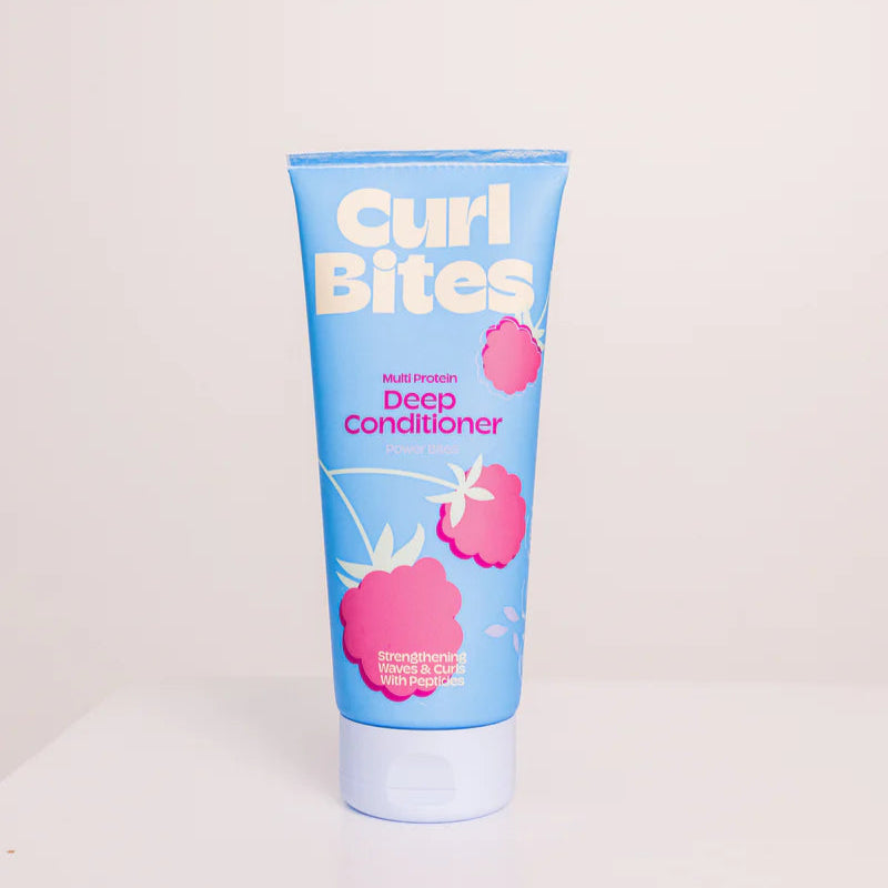 Vooraanzicht van Curl Bites - Multi-Proteïn Deep Conditioner 200ml, een CG-vriendelijke conditioner voor intensieve krulverzorging.