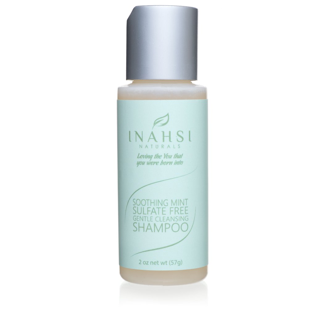 Inahsi Soothing Mint Sulfate Free Gentle Cleansing Shampoo - Travel Size