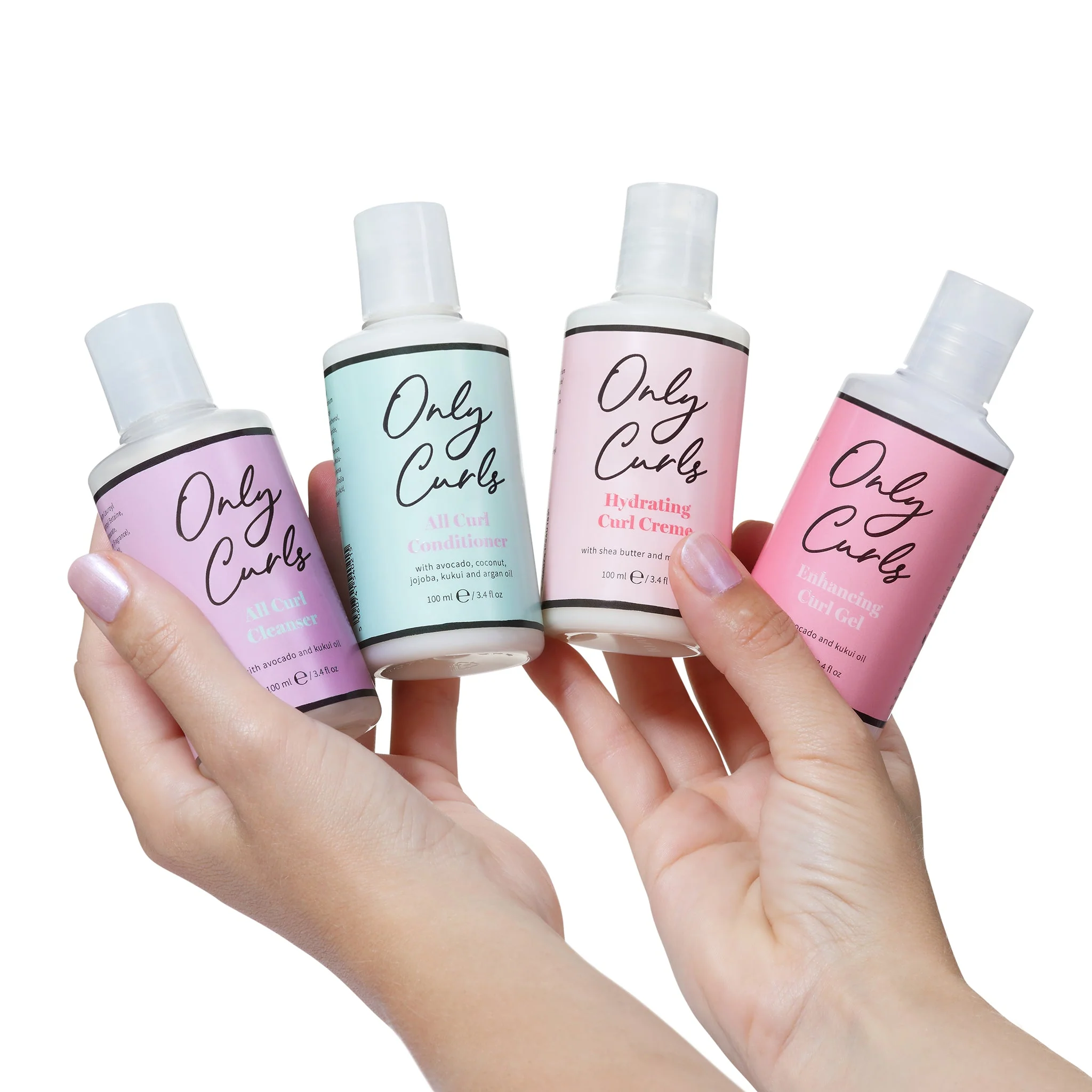 Only Curls Mini Travel Collection, 4 x 100 ml